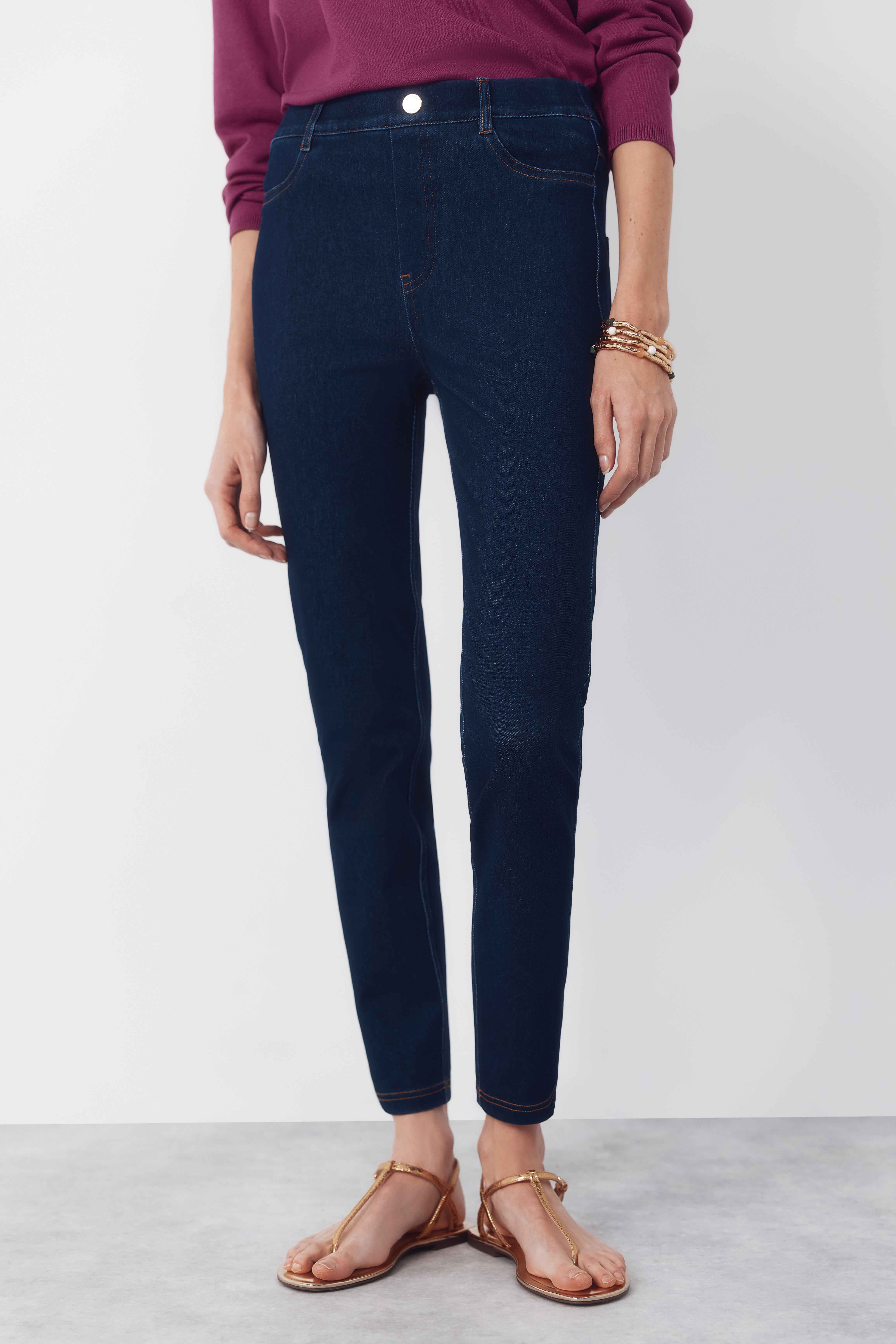 Cortefiel Legging em malha denim