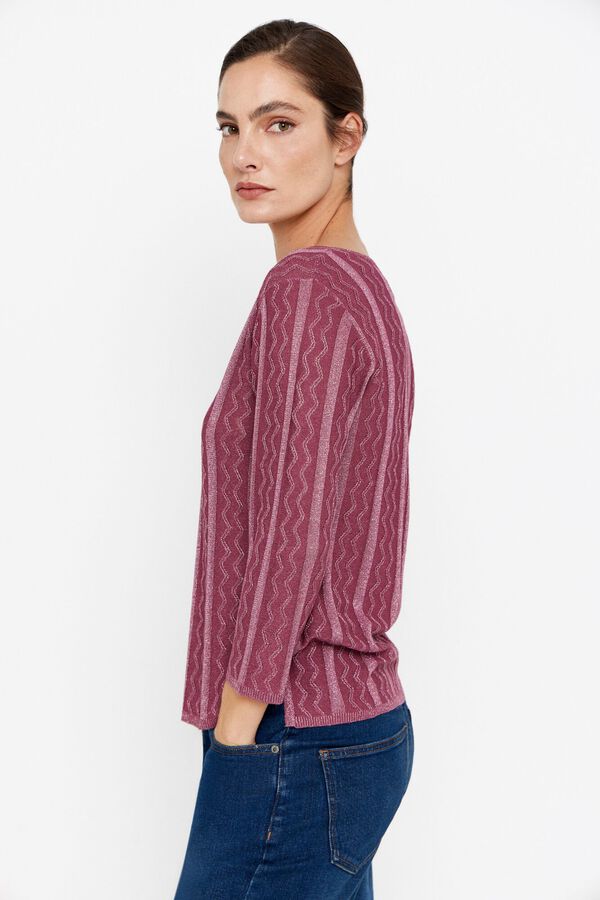Cortefiel Jersey hilo metalizado Rosa