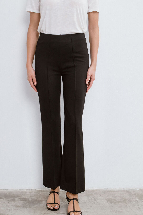 Vila Pantal&oacute;n campana cintura alta el&aacute;stica Negro