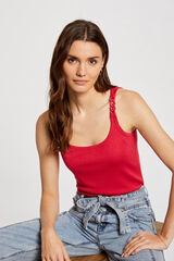 Morgan Top con tirantes finos Fucsia
