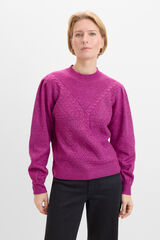 Cortefiel Jersey ochos y calados Morado