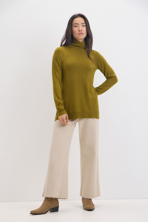 Cortefiel Camisola gola alta Verde