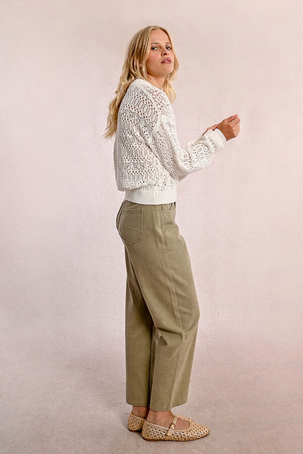 Molly Bracken Suéter bordado de manga comprida Branco