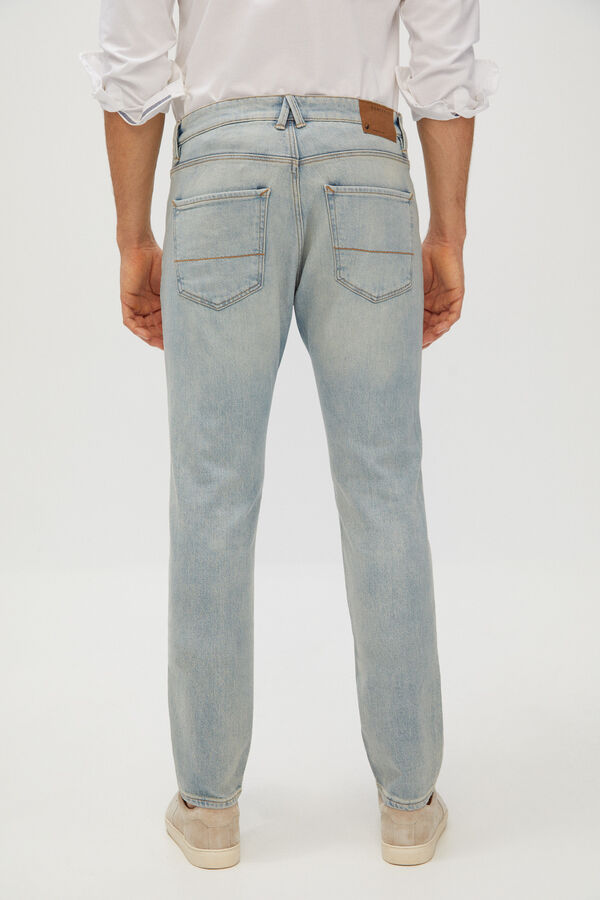 Cortefiel Jeans slim fit Ecofriendly orgânico clara Azul