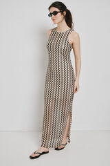 Vero Moda Vestido comprido sem mangas Castanho