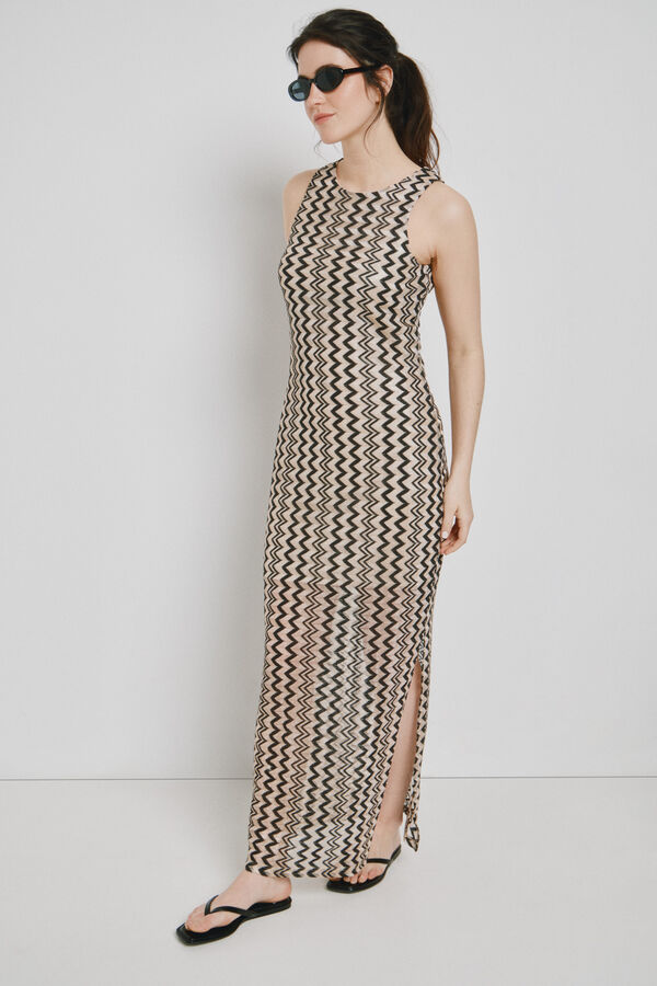 Vero Moda Vestido comprido sem mangas Castanho