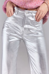 Slowlove Pantalones new recto plata Estampado gris