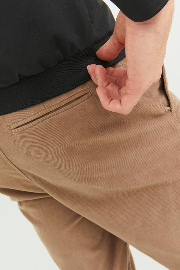 Cortefiel Pantalón chino tapered fit Marrón