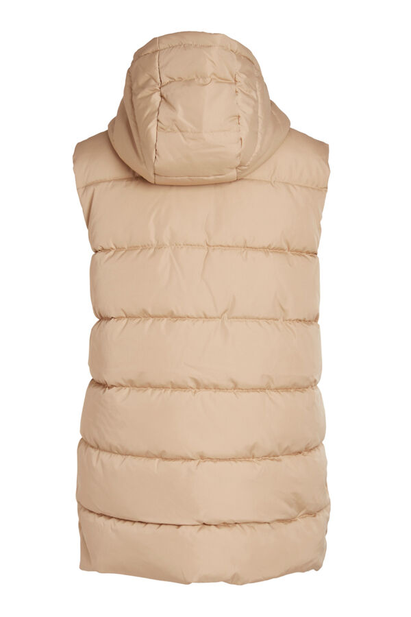 Vila Chaleco de mujer acolchado Beige