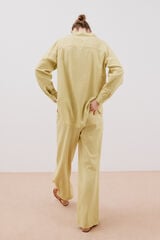 Cortefiel Pantal&oacute;n lino Amarelo