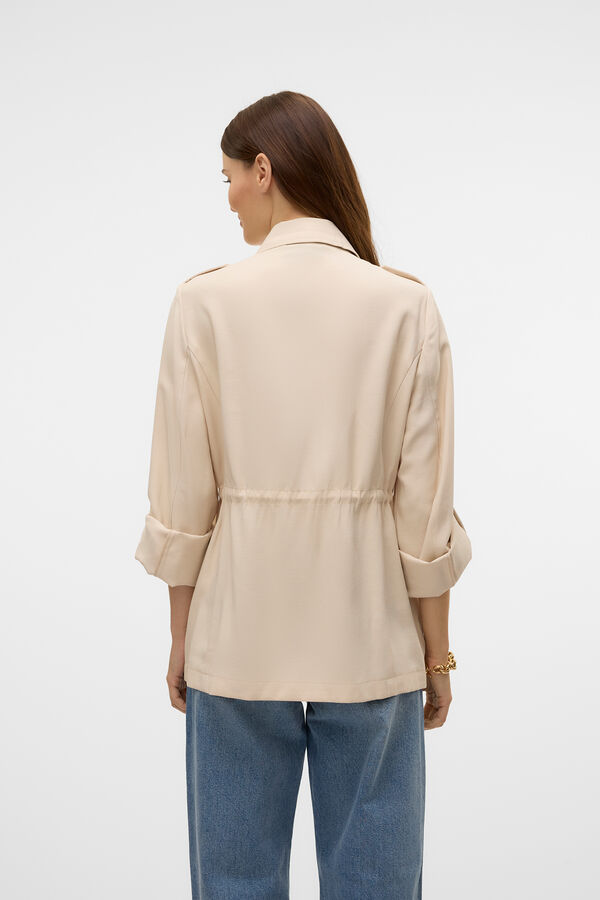 Vero Moda Chaqueta de manga larga con bolsillos frontales Gris