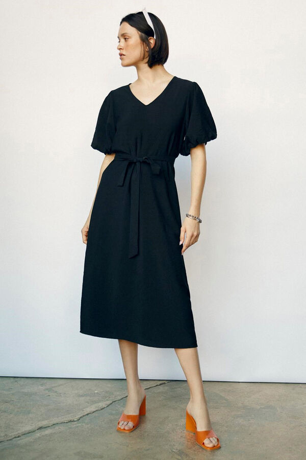 Object Vestido mangas globo Negro