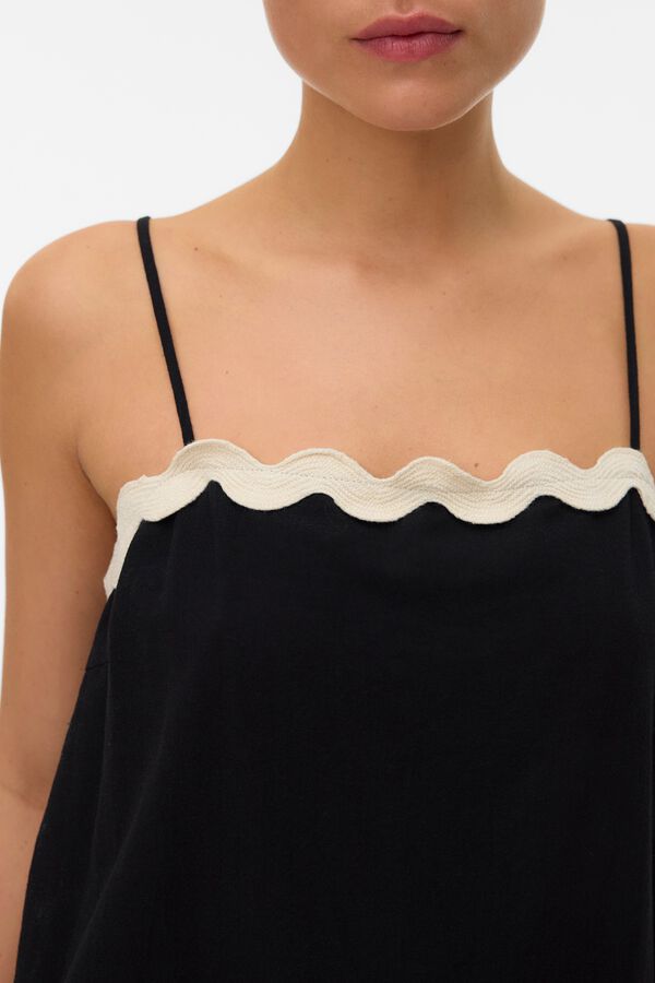 Vero Moda Top de tirantes escote cuadrado Negro