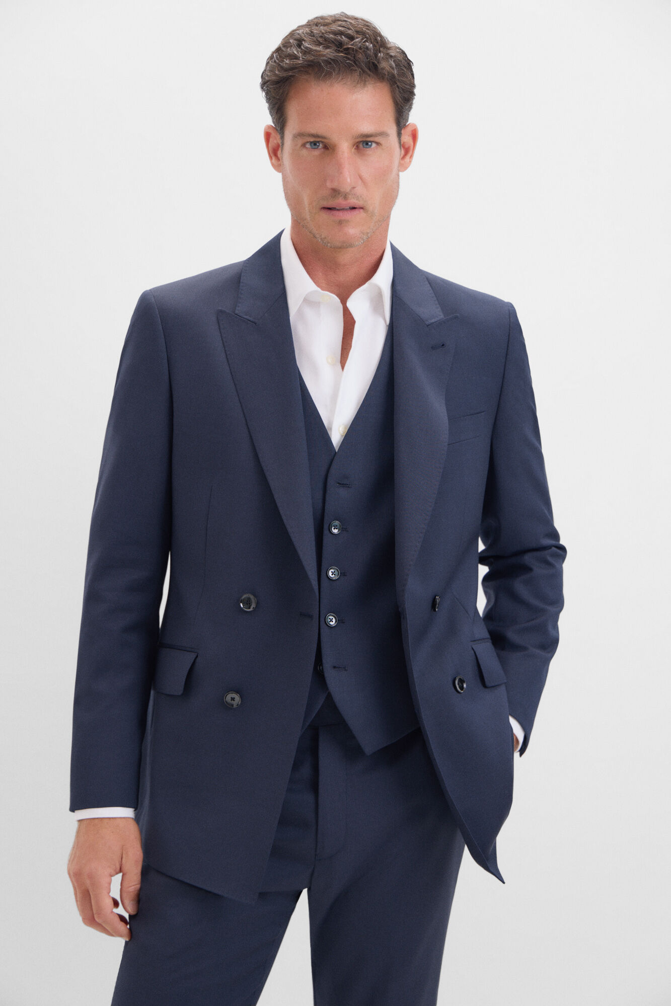 Cortefiel Americana cruzada slim fit