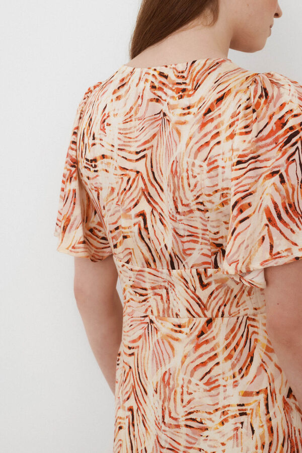 Vila Vestido comprido estampado acetinado  Cinzento