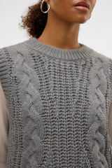 Vero Moda Chaleco de punto de mujer de lana Gris