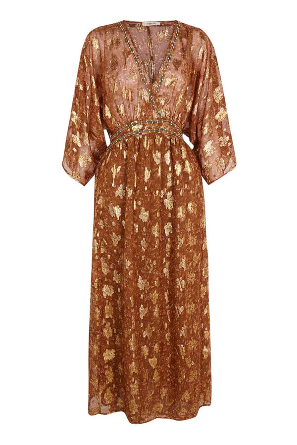 Slowlove Vestido estampado lúrex Multicolorido