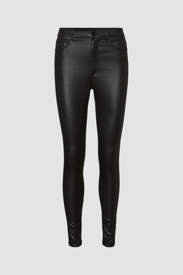 Vero Moda Cal&ccedil;as compridas de mulher enceradas Preto