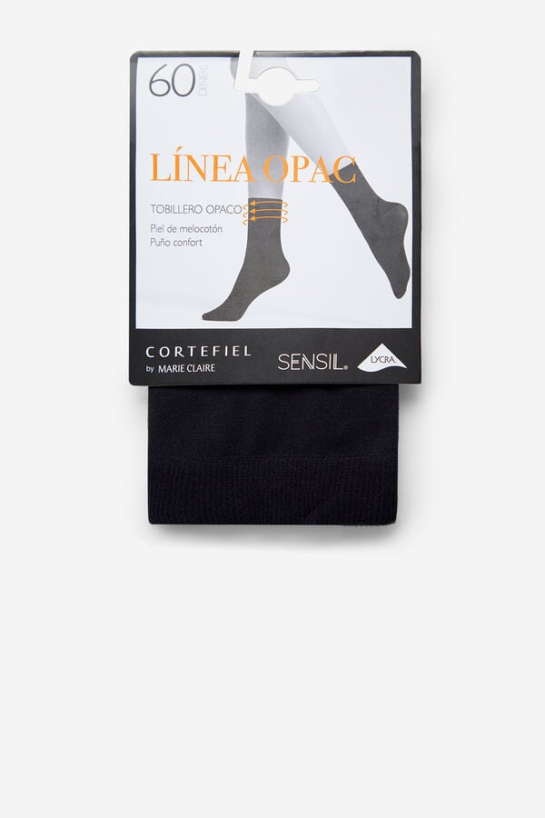 Cortefiel Meias pele de p&ecirc;ssego  60D Castanho