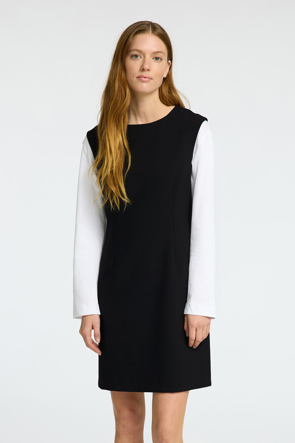 Selected Femme Vestido curto alças feito com materiais reciclados Preto