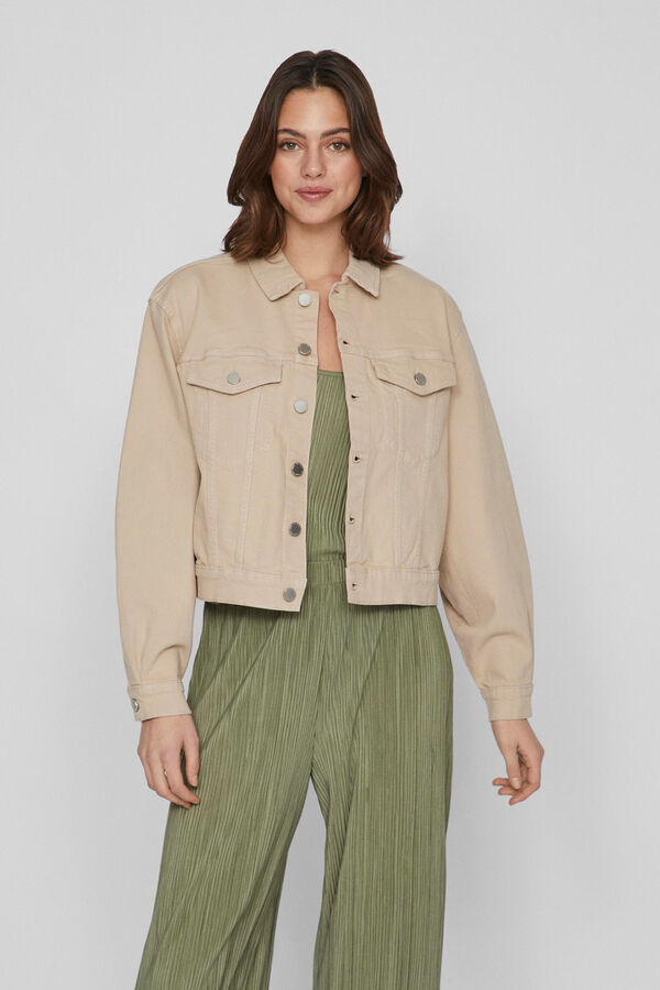 Vila Chaqueta corta vaquera Gris