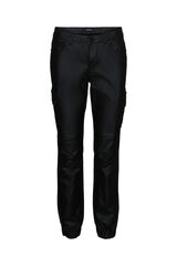 Vero Moda Cal&ccedil;a cargo encerada  Preto