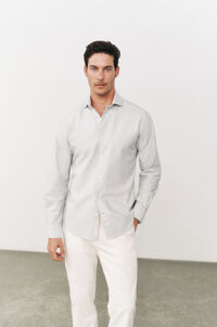 OOTO Camisa oxford liso manga larga