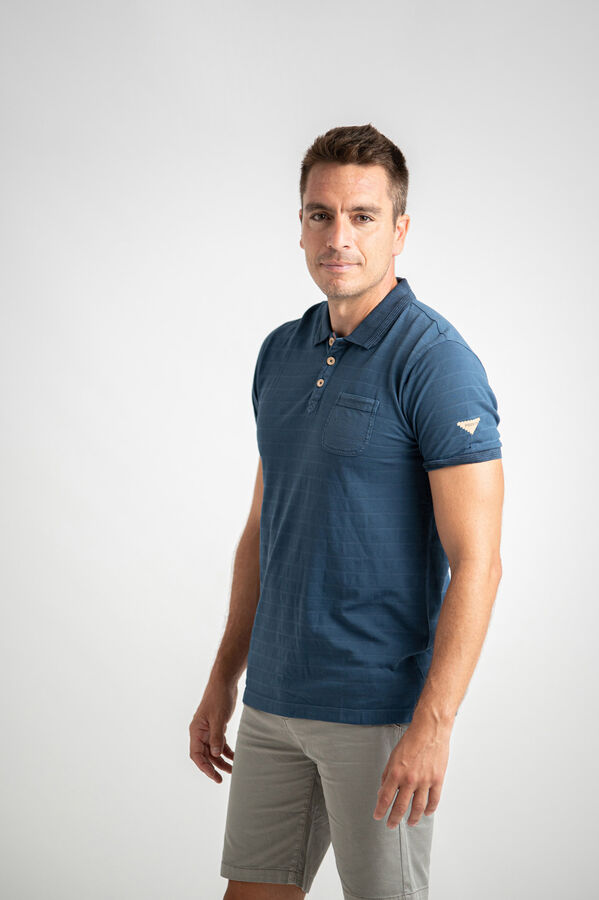 Privata Manga curta 100% algodão Azul