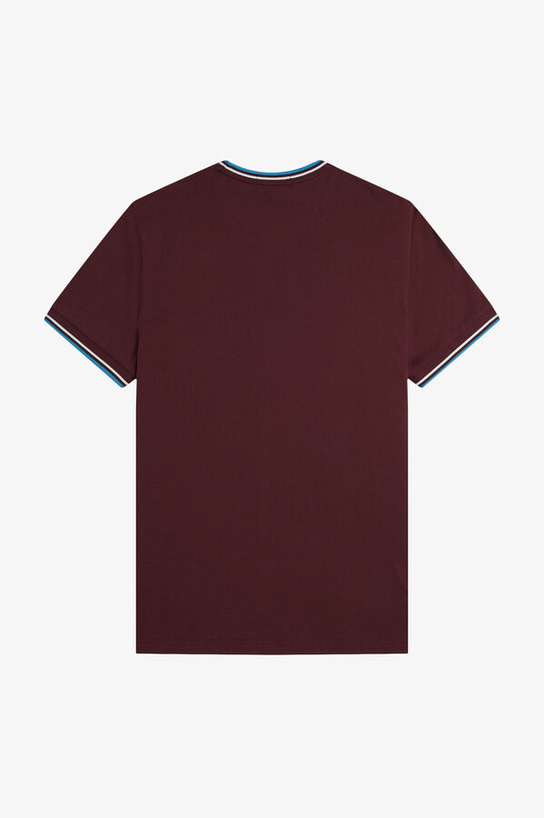 Fred Perry Camiseta de hombre de manga corta Granate