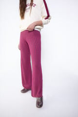 Slowlove Cal&ccedil;a de malha canelada Subiu