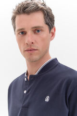 Cortefiel Polo cuello bomber Azul marino