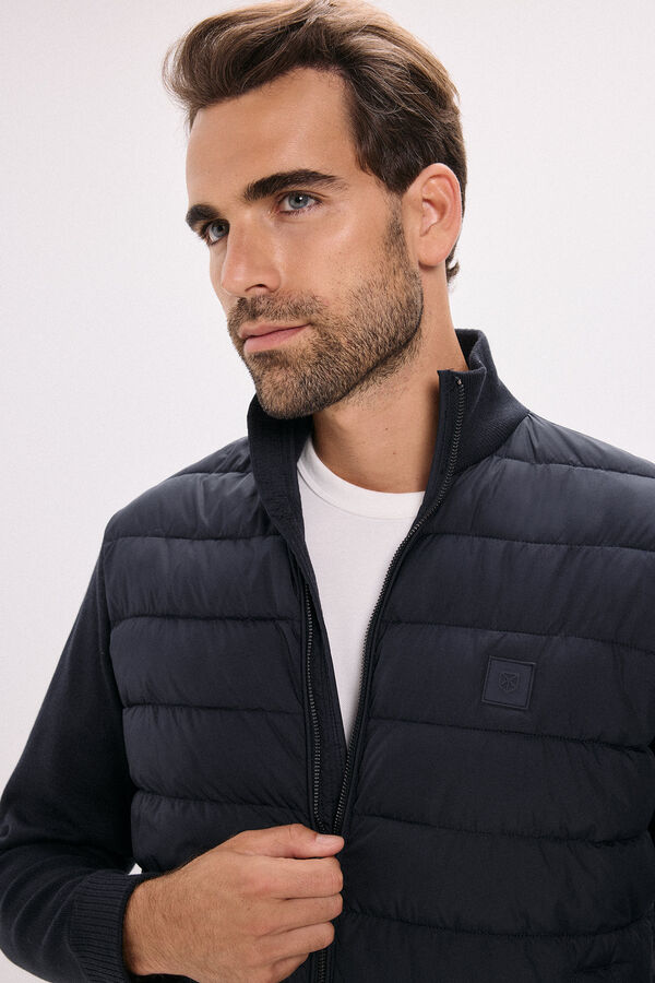 Jack & Jones Blus&atilde;o acolchoada leve Azul