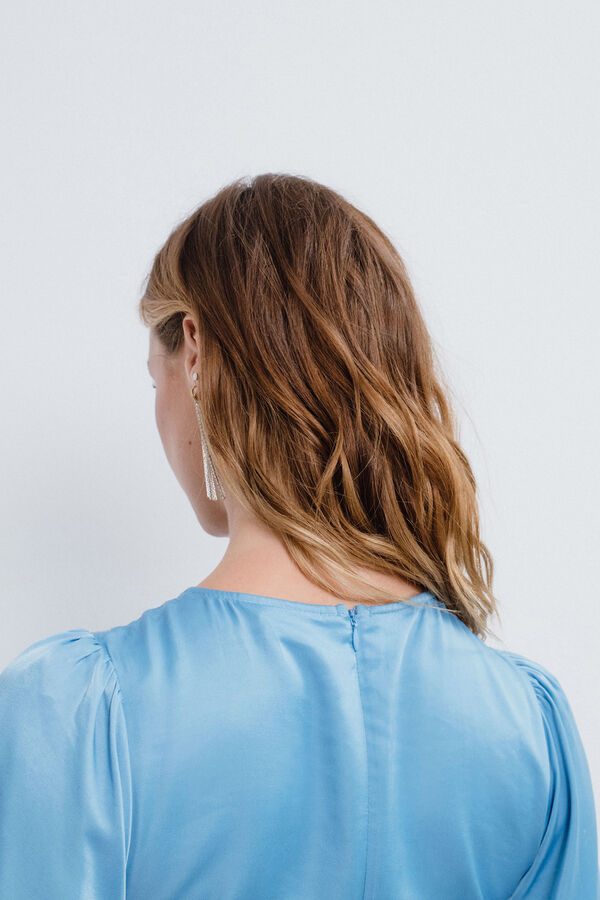 Vila Vestido de fiesta midi satinado Turquesa