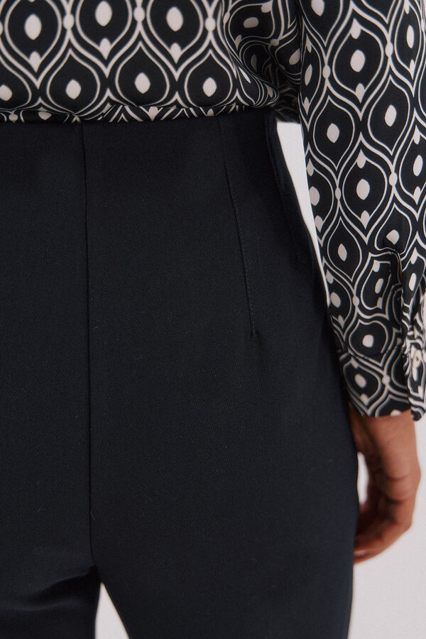 Cortefiel Pantal&oacute;n cremalleras Negro