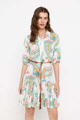 Cortefiel Vestido curto estampado Impress&atilde;o
