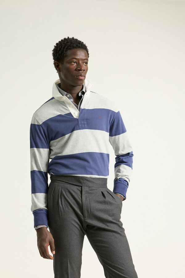 PuroEGO Polo rayas Gris