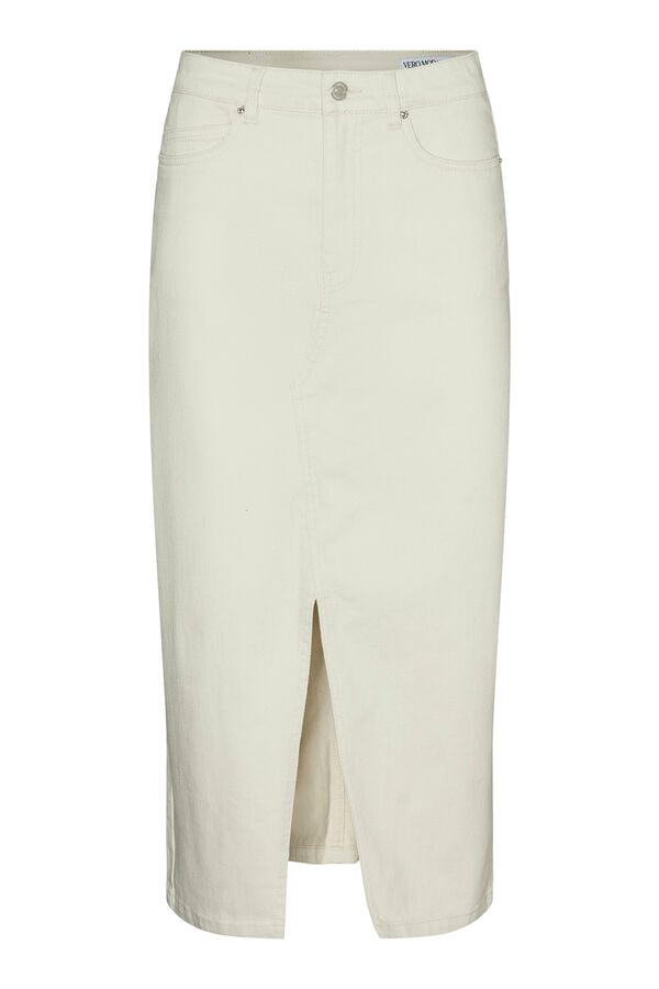 Vero Moda Falda vaquera midi Gris