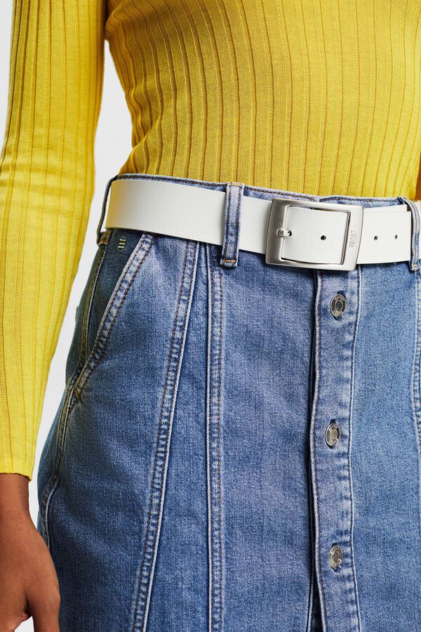 Esprit Falda vaquera midi botonadura frontal Azul