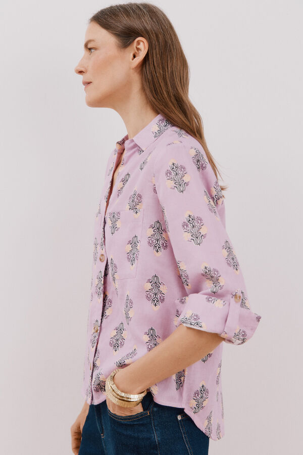 Cortefiel Camisa algod&oacute;n estampada Multicolor