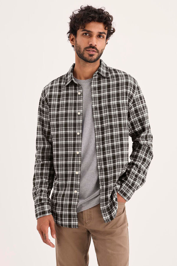 Dockers Camisa slim fit Castanho
