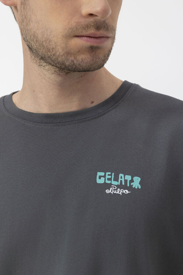 elPulpo Camiseta estampado elPulpo Gelato Cinzento