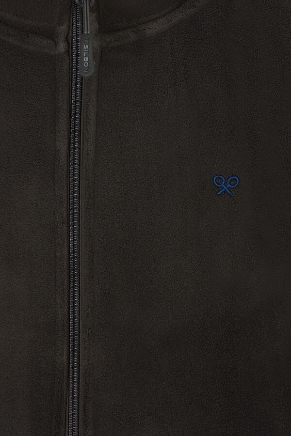 Silbon Chaleco polar Verde oscuro