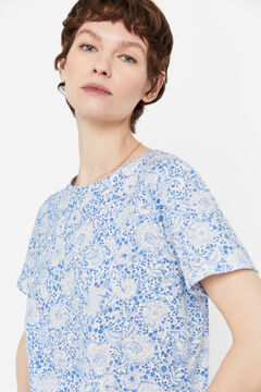 Cortefiel Camiseta estampado motivo floral Estampado azul