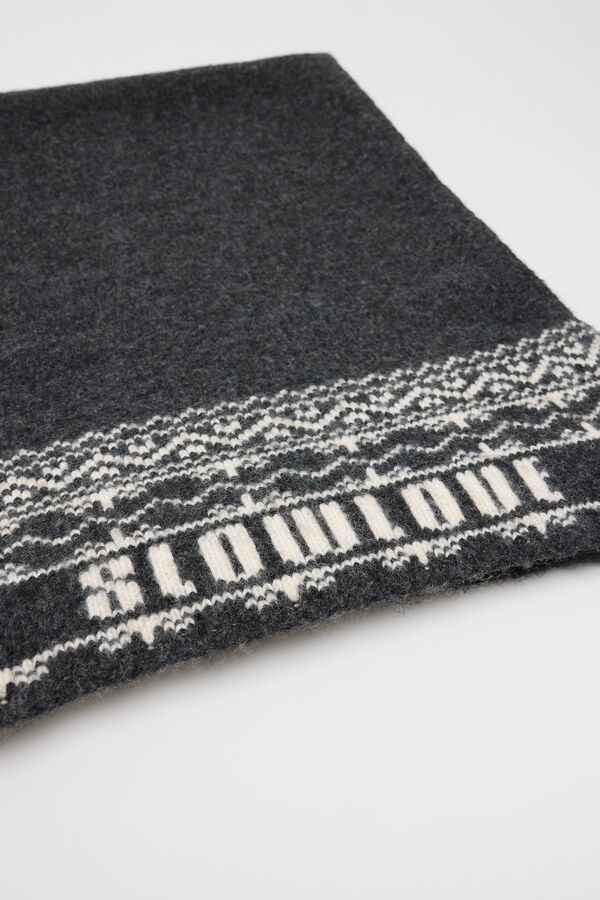 Slowlove Bufanda logo Gris oscuro