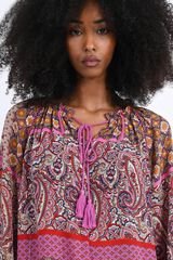 Molly Bracken Blusa de manga comprida com la&ccedil;ada Multicolorido