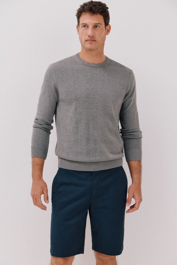 Cortefiel Bermudas chinos estampadas Azul