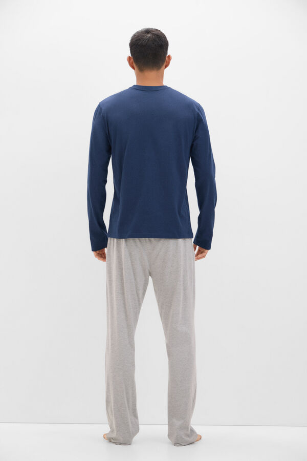 Cortefiel Set de pijama punto Gris