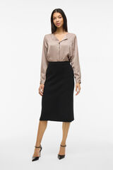 Vila Saia midi de malha malha Preto