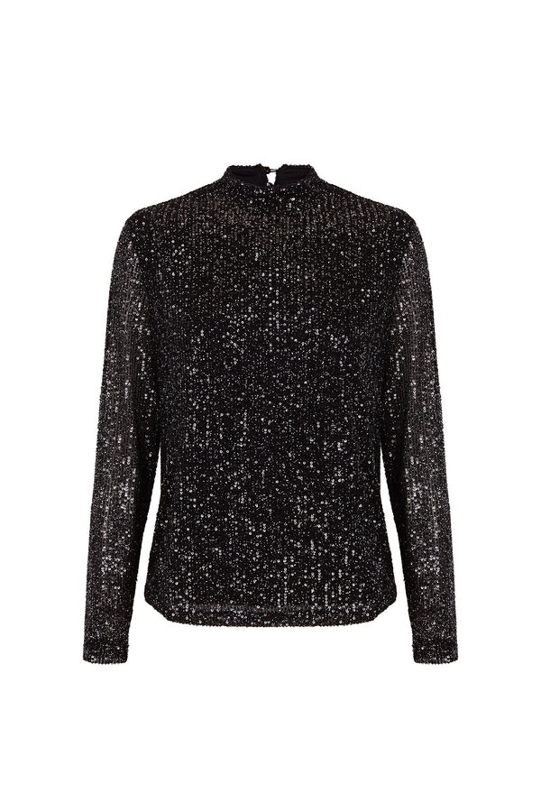 Slowlove top brilhante Preto