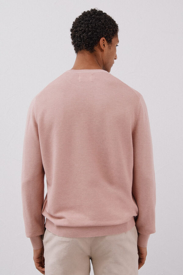 Cortefiel Jersey punto fino Rosa
